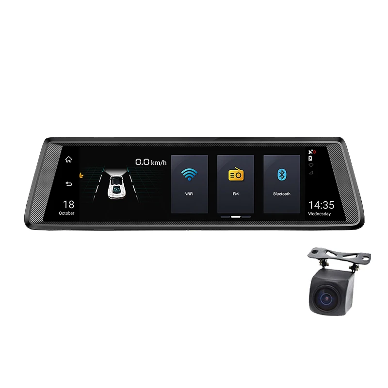 4G Автомобильное зеркало заднего вида DVR 10 дюймов потоковое видео Android 5 1 двойной