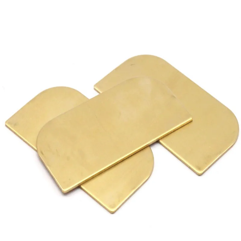 3pc Raw Brass Geometric Stamping Blanks. 57x30x0.80mm BRC 231raw brass