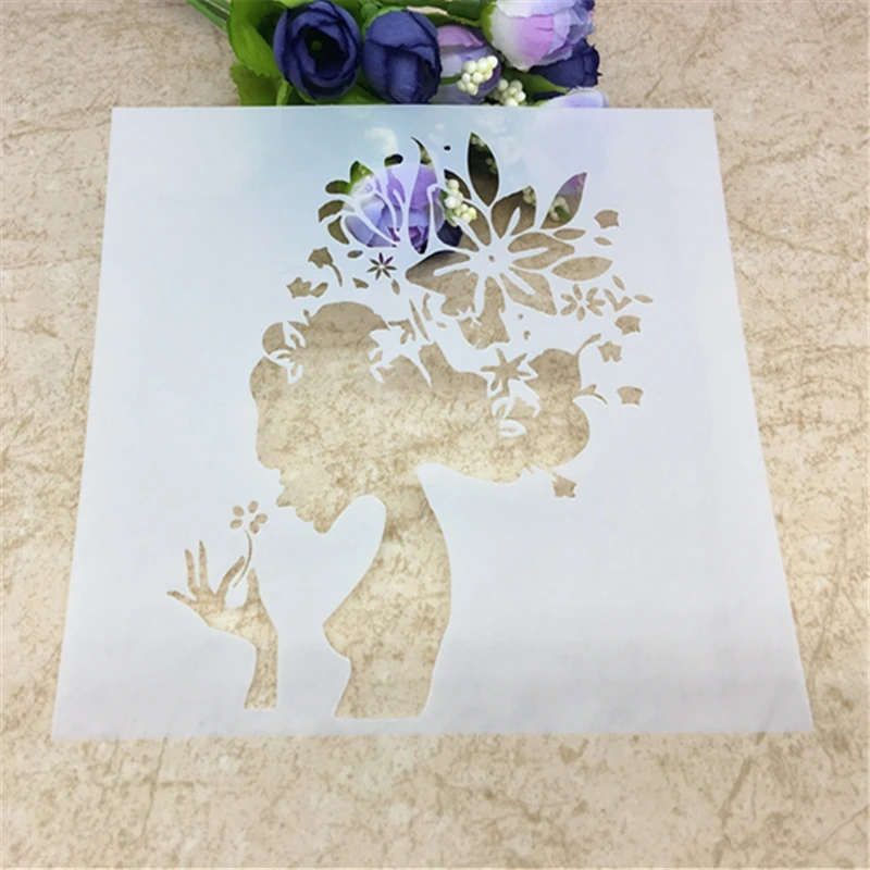 1 лист женские трафареты для скрапбукинга фотоальбома|stencil for diy|stencils diy scrapbookingstencils
