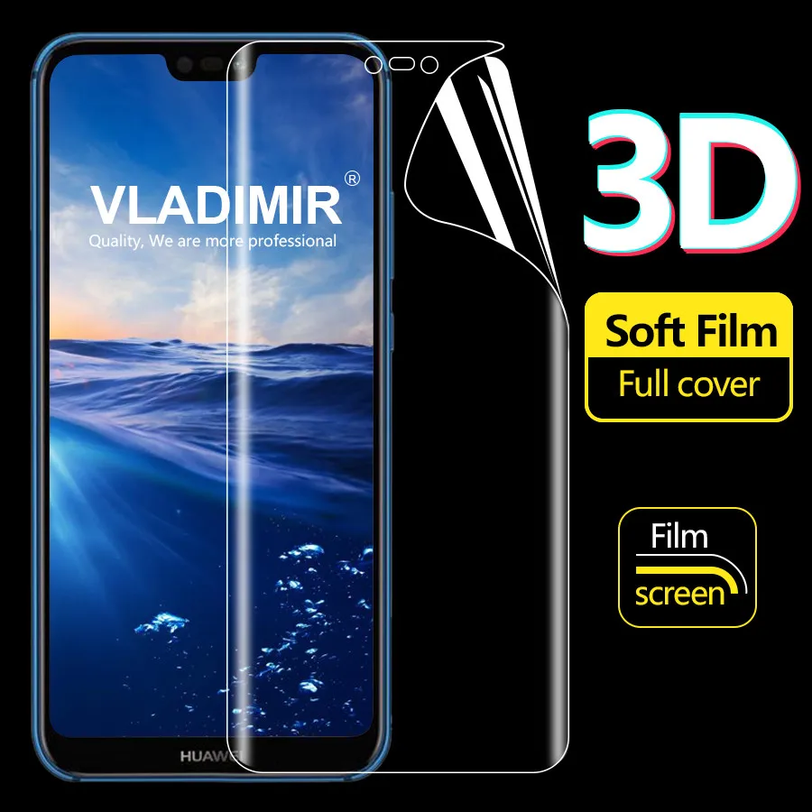 Владимир пленка из мягкого ТПУ 3D полное покрытие Экран Защитная пленка для huawei P30 P20 Lite Pro P10 Lite плюс ультра тонкий прозрачная пленка