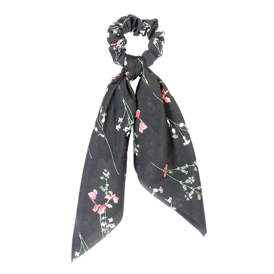 Haimeikang весенний шарф «конский хвост», эластичная лента для волос для женщин, галстуки-бабочки для волос, резинки для волос, ленты для волос с цветочным принтом - Цвет: Style 2