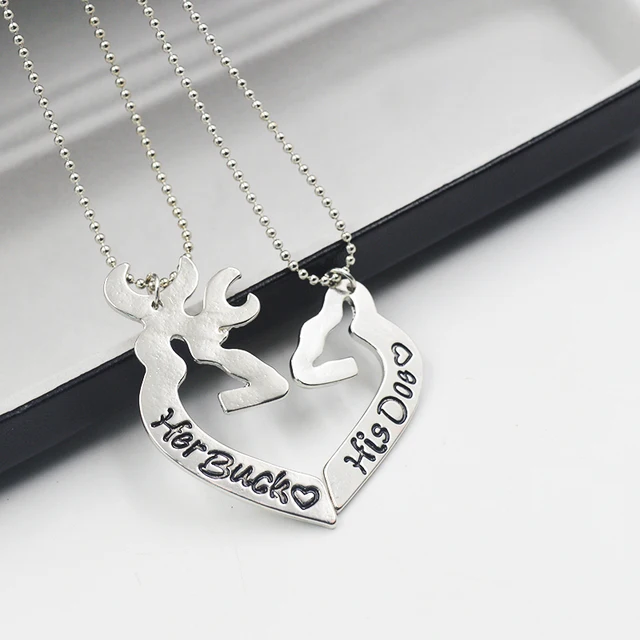 Engraved His Her Heart Buck Doe Necklace Guitar Pick Engraved His Her Heart Buck Doe Necklace Guitar Pick Matching For S Love
