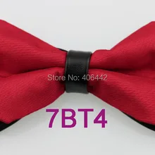 Yibei Coachella Галстуки черный низ два тона красная бабочка алмаз кожа выбор взрослых унисекс смокинг с галстуком-бабочкой Регулируемый лук Галстуки