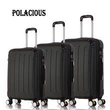 20″24″28″ 3Piece Classic striped patch Trolley suitcase/rolling spinner wheels Pull Rod luggage/Girl traveller case boarding bag