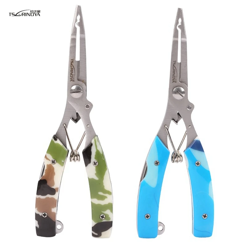 

TSURINOYA 1PCS Stainless steel Fishing Pliers 120g/160mm 2colors Outdoor Fishing Tools Hooks Remover Split-ring Tool