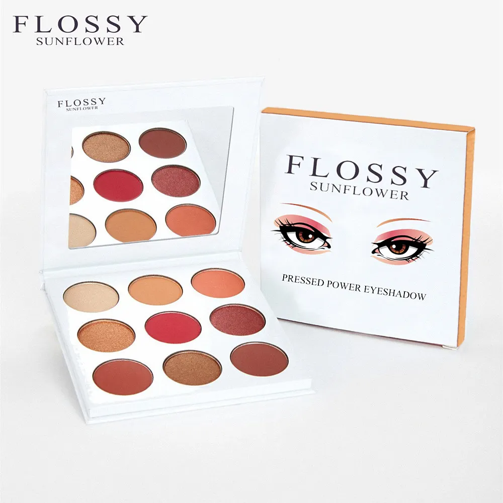 Flossy Sunflower мерцающий матовый Пигмент палитра теней для век макияж стойкий