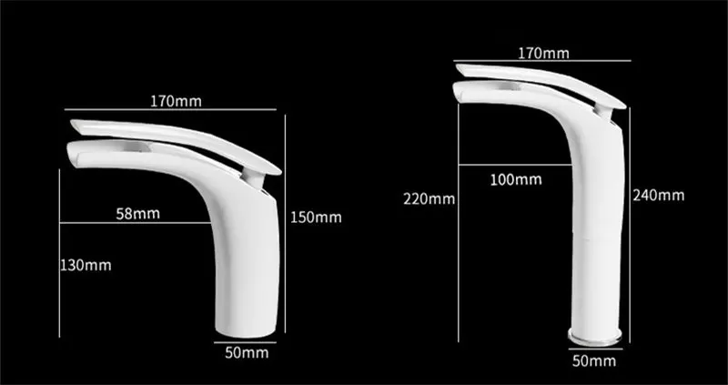 HTB15vdIKpzqK1RjSZFoq6zfcXXas Bathroom Basin Faucet White and Black Baking Solid Brass Specail Sink Mixer Tap Hot & Cold Waterfall Basin Faucet Free Shipping