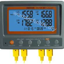 Многоканальный цифровой термометр AZ88598 4 канала к тип термопары Температура регистратор SD карты регистратор данных AZ-88598