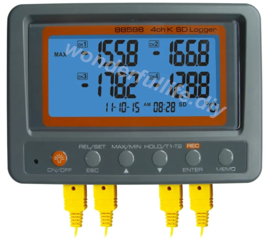 Multi channel digital thermometer az88598 4 channel k type thermocouple