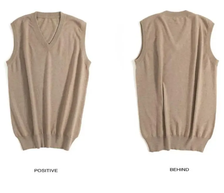 Cashmere men sweater vest for spring autumn V-Neck pullover sleeveless garment clothes hombre pull homme hiver knitted clothing 6