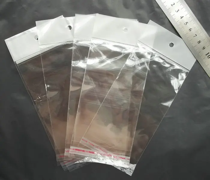 25x12cm Clear Plastic Retail package poly bag,pouch for iphone samsung