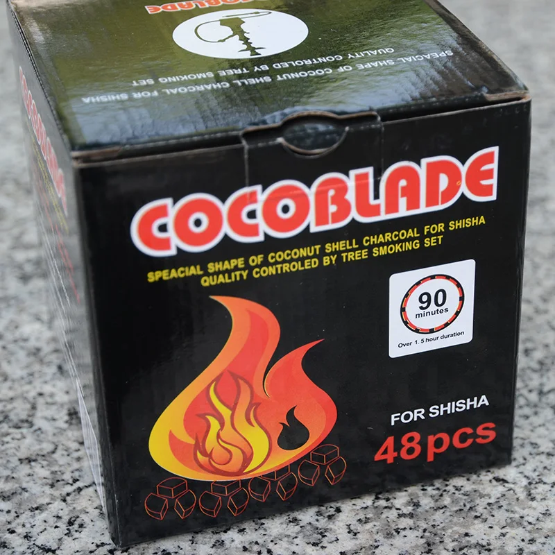 

10pcs/2rolls lemon charcoal, 48PCS/Box Coconut coal,for Shisha Hookah Fully Burning Coal Last 1 Hours,heat metal bowl holder