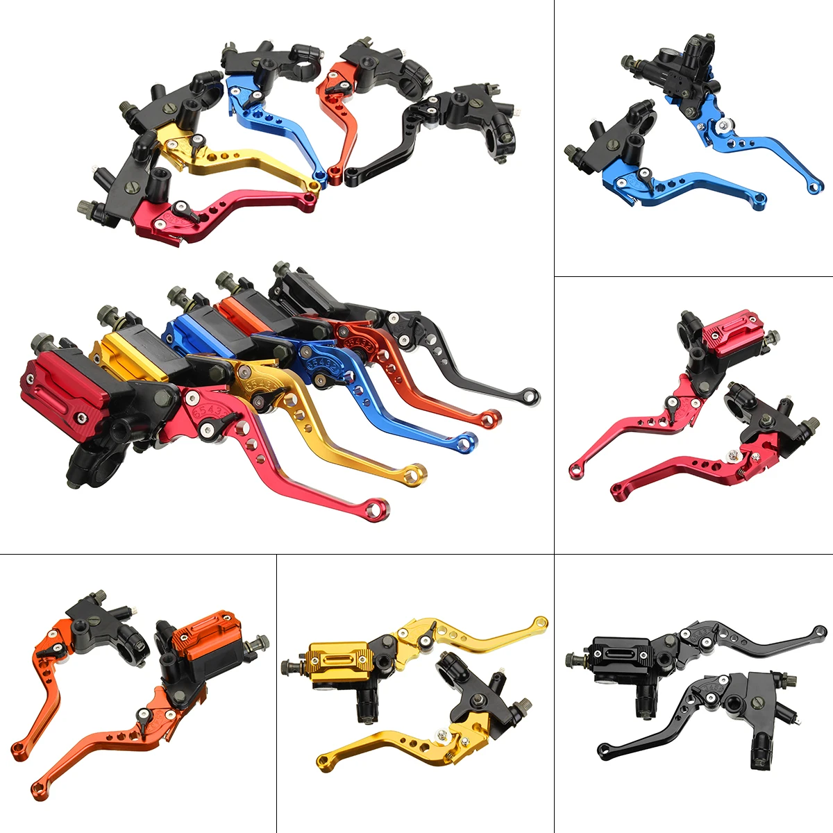 2 stücke 7/8 CNC Universal Motorrad Bremse Kupplung Hebel Kabel Kupplung Reservoir für Roller Sport Straße Dirt Bike