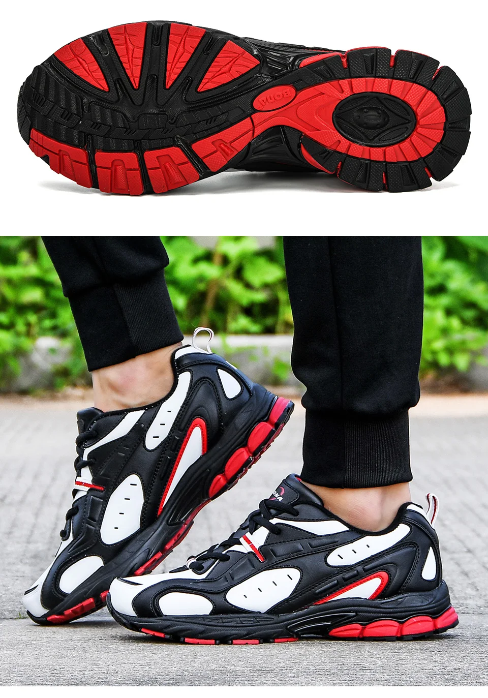 BONA New Style Sports Shoes Men Sneakers Lace-Up Cow Split Breathable Walking Shoes Outdoor Running Shoes Man Jogging Shoes