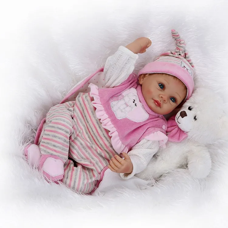 Poupees De Renaissance En Silicone Pour Bebes 55cm Avec Sucette Ours Jouets Pour Enfants Aliexpress