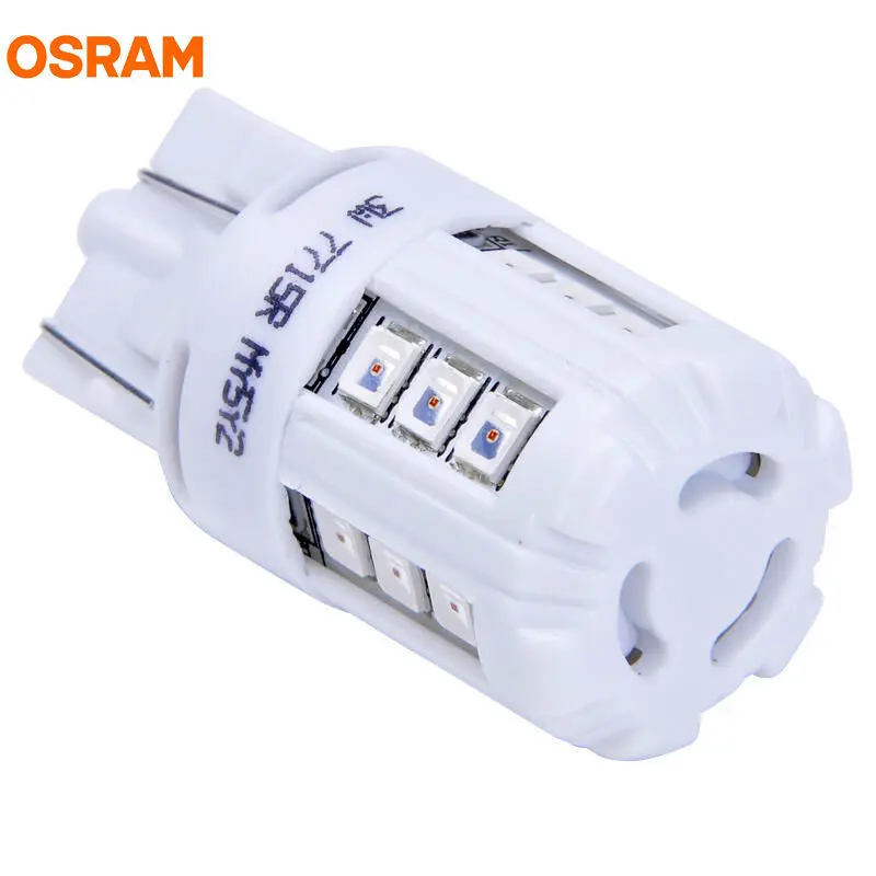 OSRAM СВЕТОДИОДНЫЙ T20 7715R 12 В 3/0. 5 Вт W21/5 Вт Красный светодиодный riving стандартный автомобильный Боковой габаритный фонарь поворотные сигнальные лампы внутренний светильник пара 2000 h