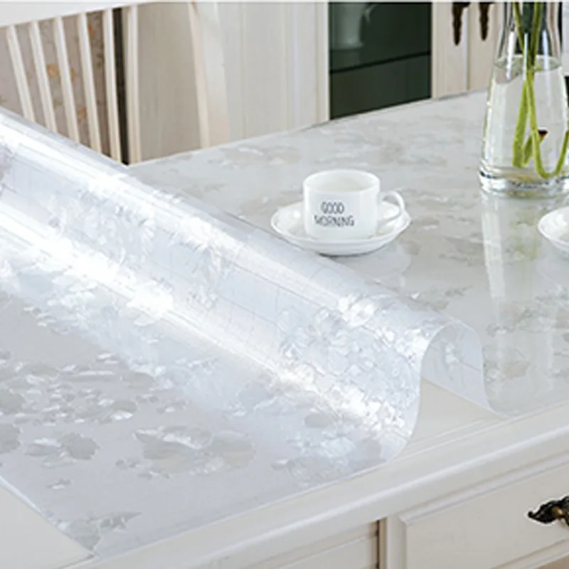 

BALLE PVC Tablecloth Waterproof Rectangle Oil-proof Table Cloth Kitchen Table Cover Plastic Soft Glass Protect Desk High Quality