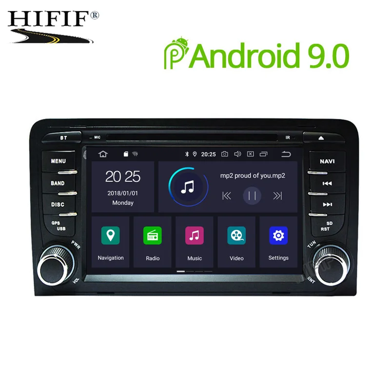 

DSP IPS Car Multimedia player Android 9 GPS 2 Din Autoradio Stereo System For Audi/A3/S3 Octa Core 4GB RAM wifi Car DVD Player