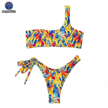 

swimwear women high waist female swim suits one shoulder bikini 2019 giraffe print brazilian bikini sexy high cut swimsuits