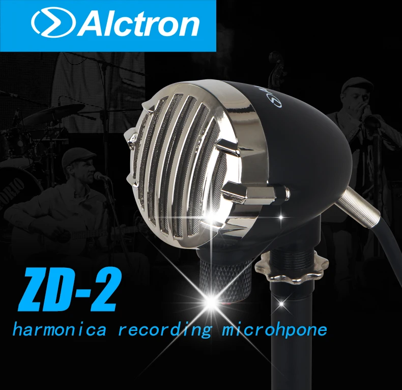 Alctron ZD-2 Классический Динамический студийный звукозаписывающий микрофон губная гармоника вокальный микрофон для сцены