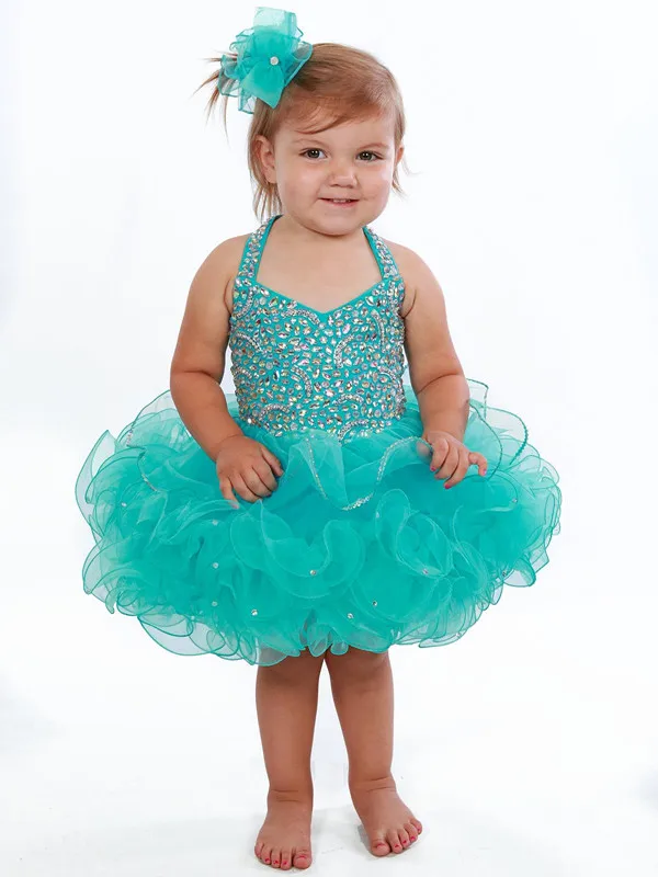 

Luxury Baby Girls Birthday Dresses Shiny Beads Crystals Party Dresses For Girls 2018 Custom Made Any Size Any Color