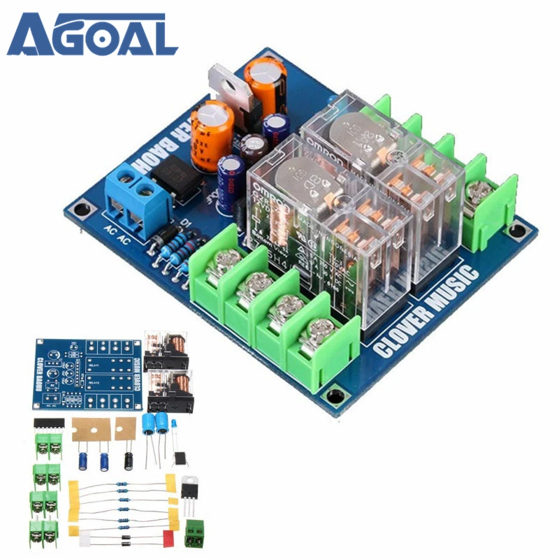 12 24V Dual Relay 7812+UPC1237 Speaker Protection Board Module DIY Kit
