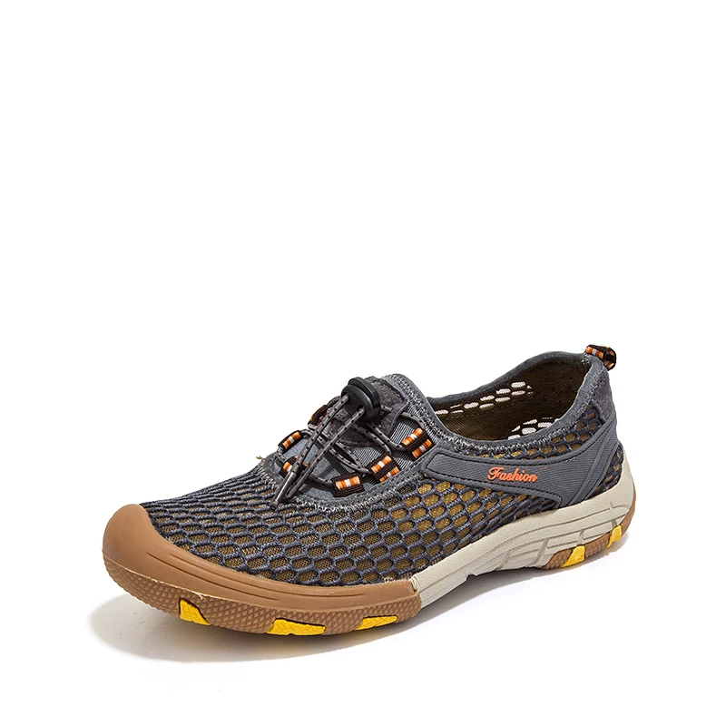 

Hollow out men's sneakers genuine leather mesh men casual shoes male summer footwear spring flats walking trainers plus size