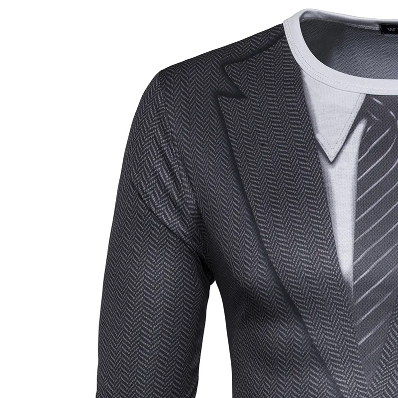 Falso traje de 3D impresión T camisa de los hombres de la primavera de 2017 Nuevo O cuello camiseta Homme Harajuku Hip Hop divertido Camisetas slim Top Tees Falso traje de 3D impresión T camisa de los hombres de la primavera de 2017 Nuevo O cuello camiseta Homme Harajuku Hip Hop divertido Camisetas slim Top Tees