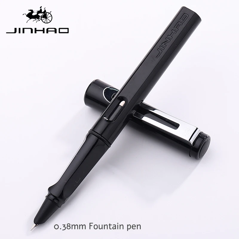 Jinhao599a авторучка чернильная ручка прозрачный пластик Pluma Stylo Plume Vulpen Stilografica канцелярский подарок для студента ручка опционально