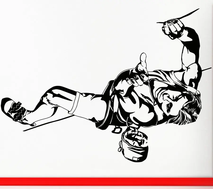 

DCTAL Rock Climbing Sticker Climbers Decal Named Posters Vinyl Wall Decals Parede Decor Mural Rock Climbing Sticker