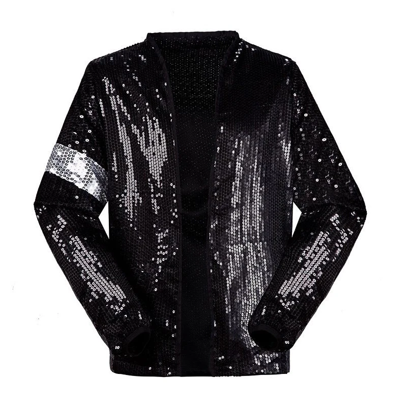 

Michael Jackson Jacket Cosplay Michael Jackson Costume Billie Jean Armband Sequin Jackets Men Women Children Clothing