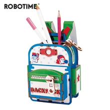 Robotime Новое поступление DIY студенческий рюкзак 3D деревянная игра-головоломка подарок и ручка держатель для детей друг Популярная игрушка TG12