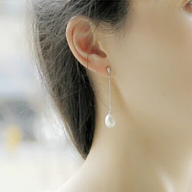 Natural Pearl Earrings For Women 925 Sterling Silver Jewelry Water Drop Pearl Earring Quality Wedding Gift pearl earrings drop earrings dome teardrop earrings