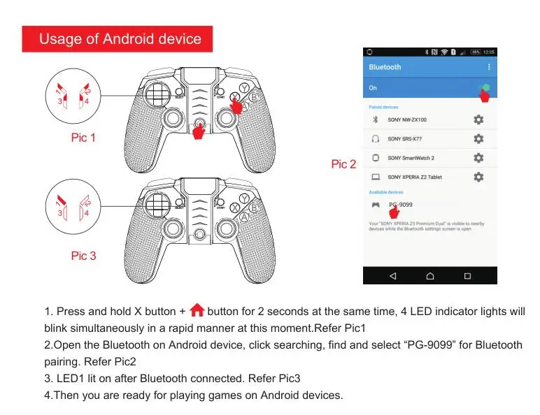 Ipega PG 9099 PG-9099 блютуз курки пульт игровой приставка игровая джойстик геймпад для андроид телефона смартфона игр на пк компьютера беспроводной тригеры vr контроллер виар очки мобайл accessories legends гейм пад