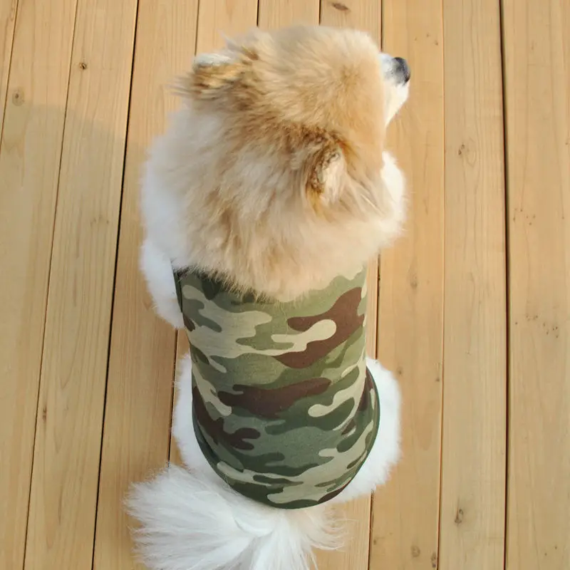 New Cheap Dog Clothes Camouflage Pet Dog Clothing Cotton Comfortable Vest Dog Products Clothing ...