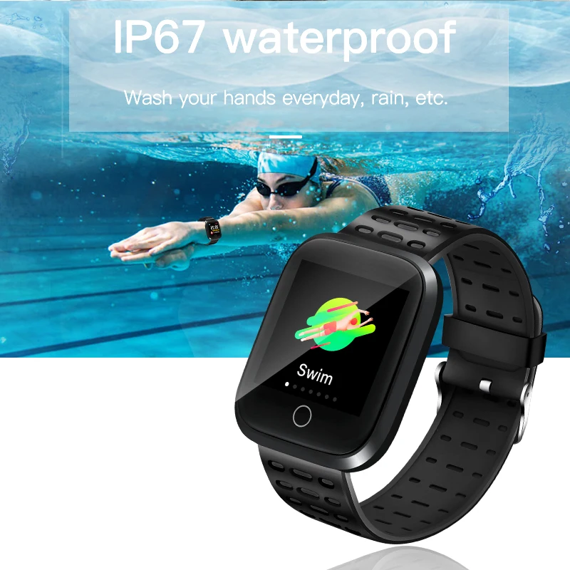 BANGWEI Mesh belt Smart Sport Watch IP68 Waterproof Smart Watch Blood Pressure Heart rate Monitor Fitness Watch For Android ios