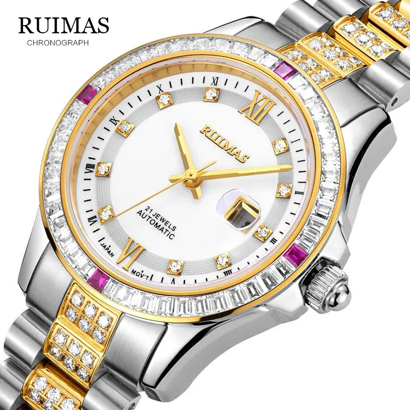 Швейцарские карнавальные женские часы люксовый бренд женские Автоматические механические часы женские водонепроницаемые часы RS6740L