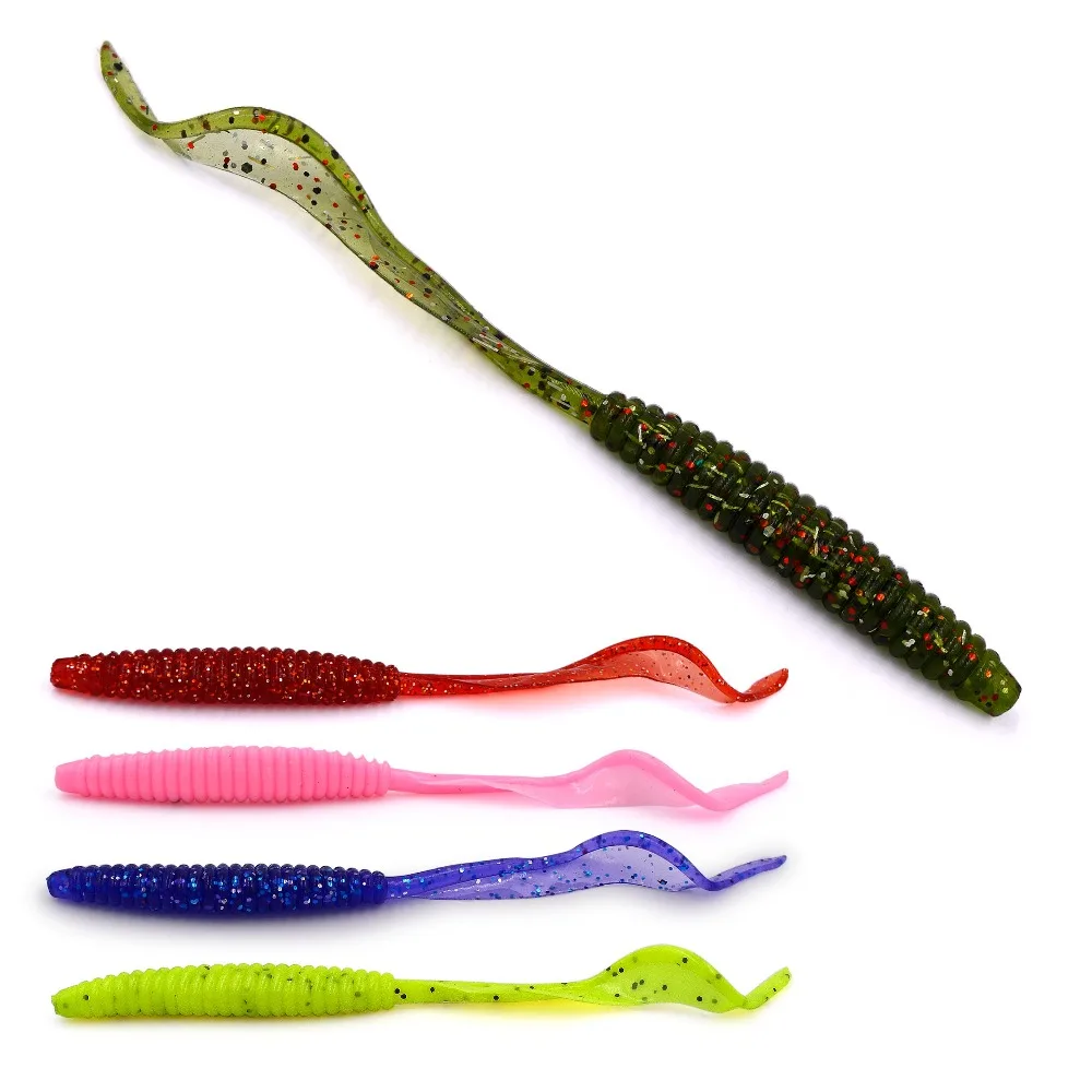 10 50mm FLOATING Multicolour Stinger Soft Silicone Tail Grubs 1 Pack 