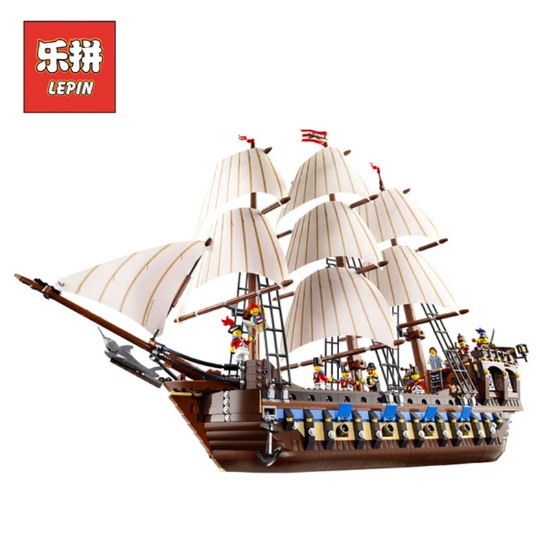 

DHL Lepin Sets 22001 1717Pcs Movie Series Pirates Imperial Flagship Model Building Kits Blocks Bricks Educational Toy Gift 10210