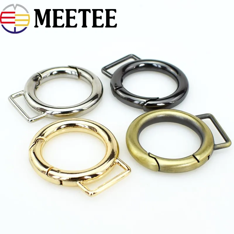 

4Pcs O Rings Openable Metal Bag Buckles Leather Handbag Belt Strap Dog Chain Buckle Snap Clasp DIY Accessory KY166