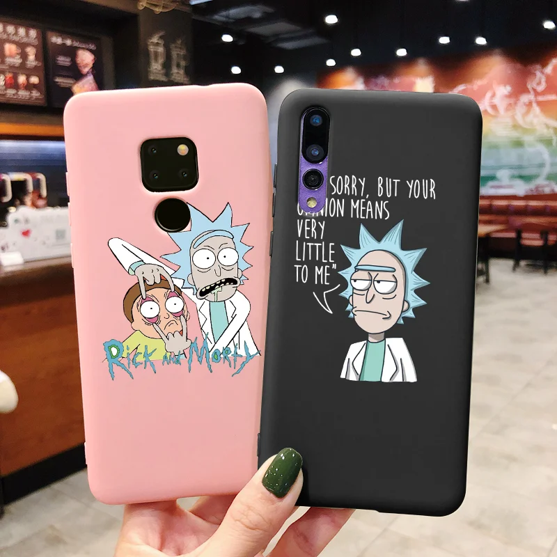 

Rick And Morty Soft TPU Capa For Huawei P30 Pro P20 Lite P Smart 2019 Mate 20 Pro 10 P9 P10 Plus P8 Nova 2i 2 Lite 3i 3e 4e Case