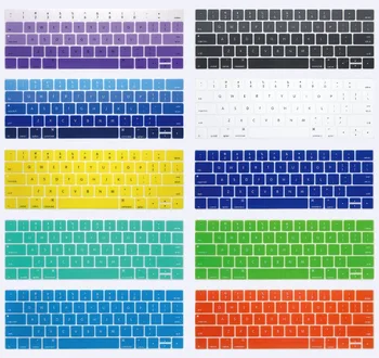

Candy Color Keyboard Skin for Macbook New Pro 13" A1706 15" A1707 with Touch Bar, US English Silicone Keyboard Cover Sticker