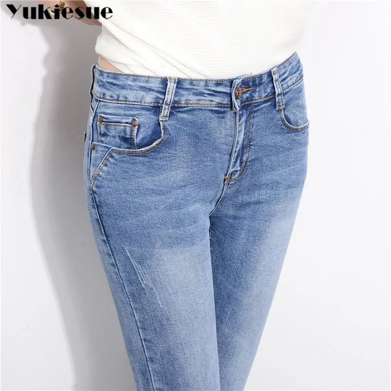 

Slim Jeans For Women Skinny High Waisted Blue Denim Pencil Jeans Stretch Slim Pants Jeans Woman Pants Calca Feminina 2022