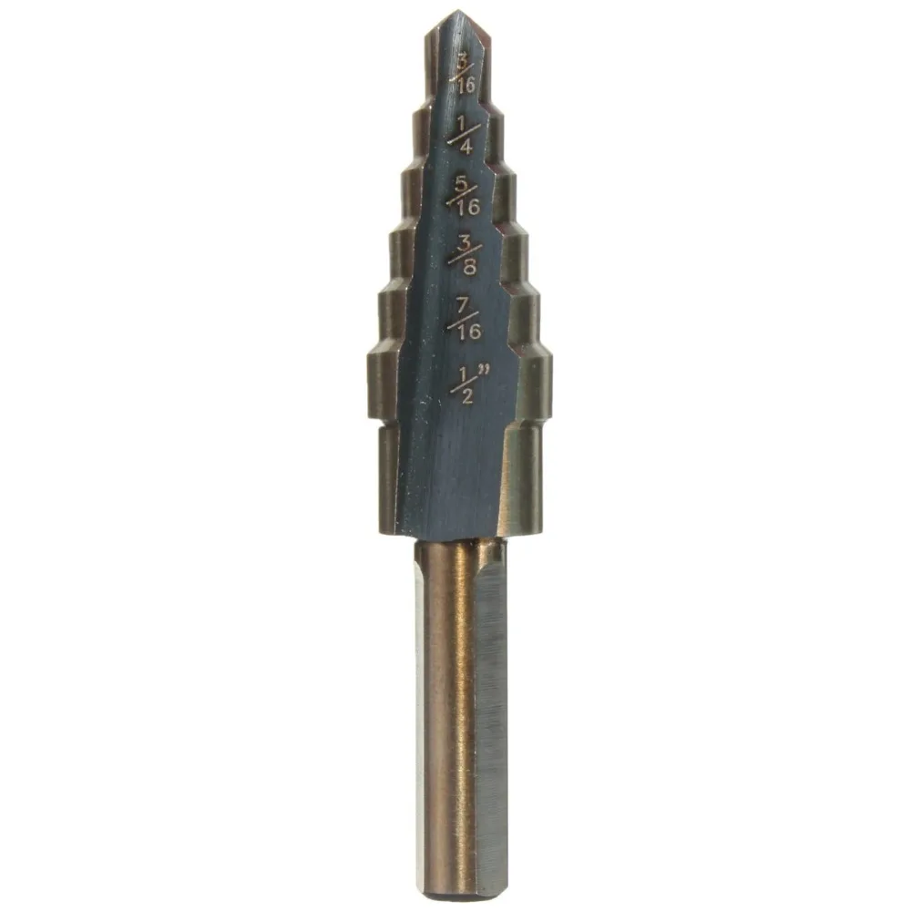 5pcs Step Drill Bit Set Hss Cobalt Multiple Hole SAE Step Drills Two-flute Design 50 Sizes #1 #2 #3 #4 #5 5pcs Step Drill Bit Set Hss Cobalt Multiple Hole SAE Step Drills Two-flute Design 50 Sizes #1 #2 #3 #4 #5