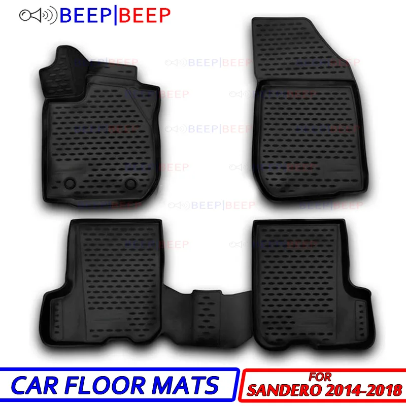 

For Renault Sandero |Sandero Stepway 2014- car floot mats carpets auto floor dustproof skidproof car styling interior decoration