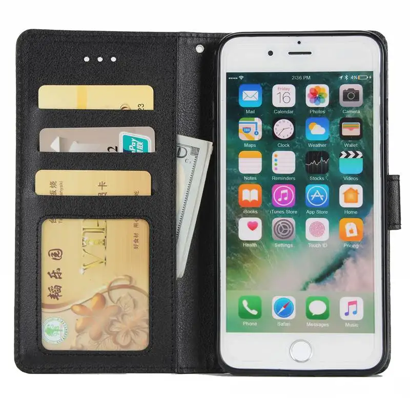Чехол-книжка с бумажником для iPhone 8, с ремешком, фоторамка, отделения для карт, подставка для iPhone XS Max, XR, XS, X, 8, 7, 6 S, 6 Plus, 5S, SE, 5