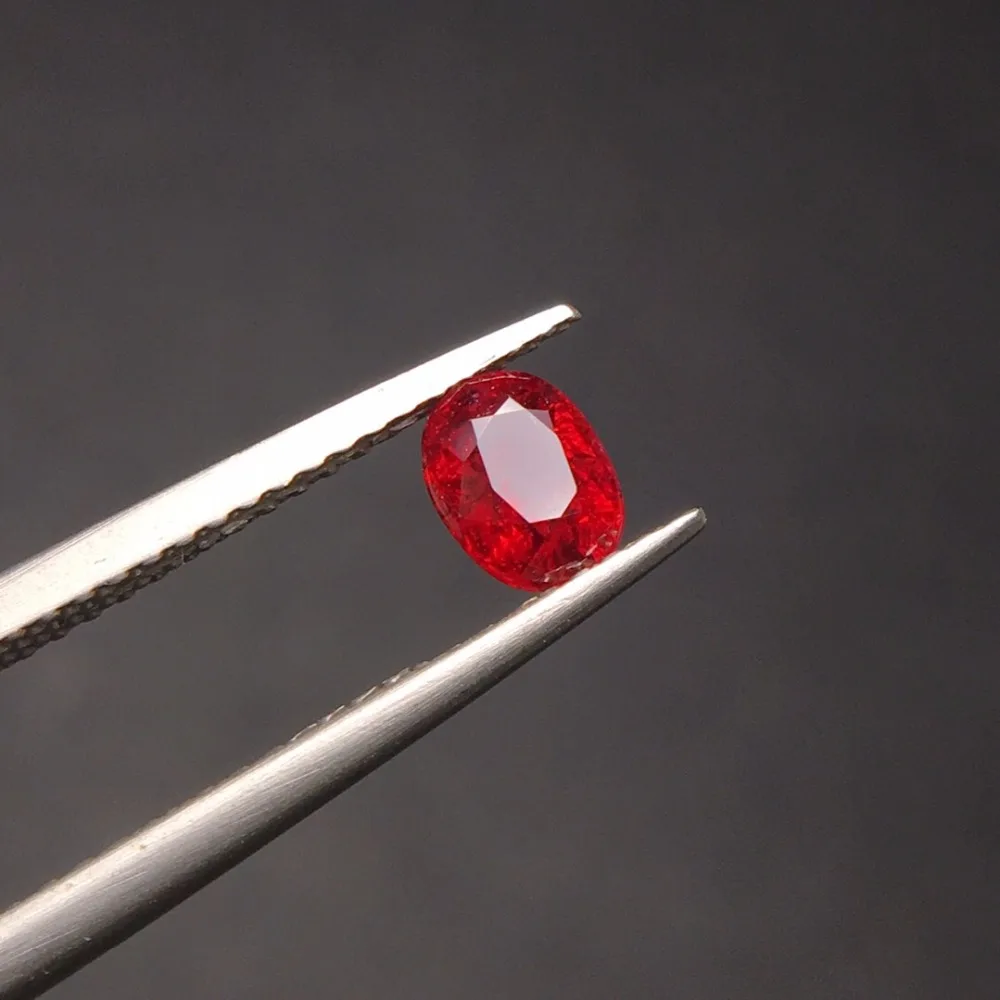 

CQT Certificated 0.7ct Unheat Oval Shape Faceted Natural Red Ruby Gems Loose Gemstones Rubi Loose Stones
