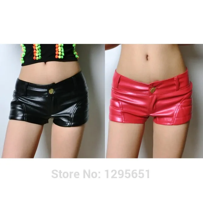 girls red jean shorts