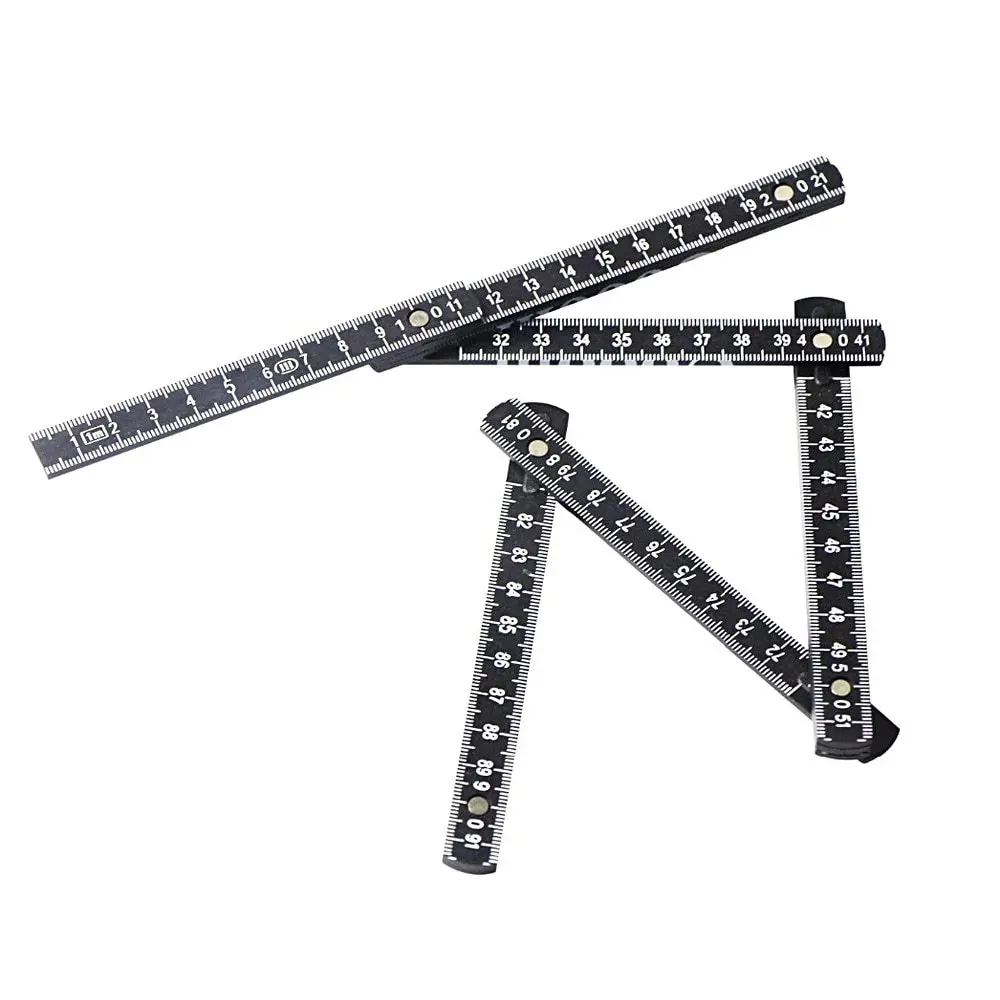 Slide Ten-Parts Folding Ruler Fold Up Rulers Measuring Tool Alternative Tape Measure 1M triangle ruler