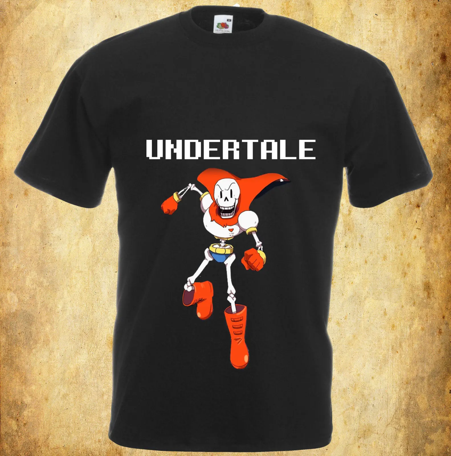 Футболка UNDERTALE INSPIRED PAPYRUS SKELLINGTON игровая Паровая футболка с мультипликационным
